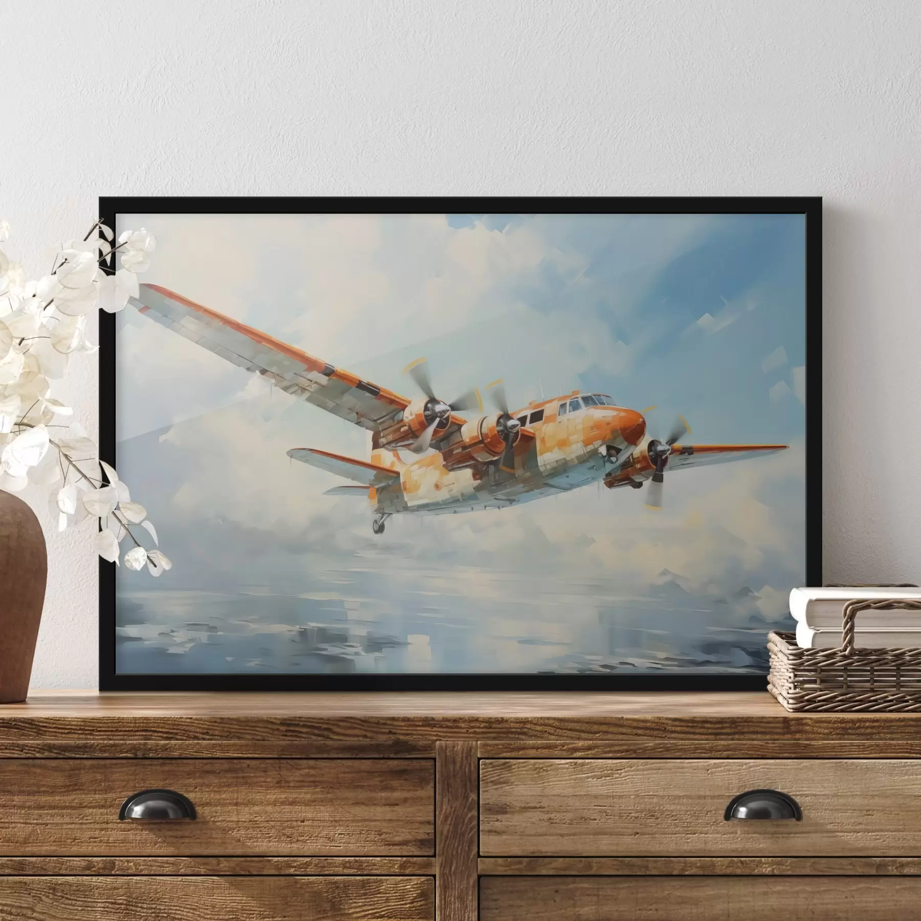 Fototapete Das Flugzeug fliegt in den Himmel f41239