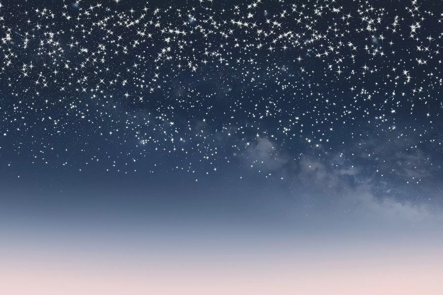 Fototapete Sternenhimmel, rosa Farbverlauf, kosmisch, Konstellationen w01797