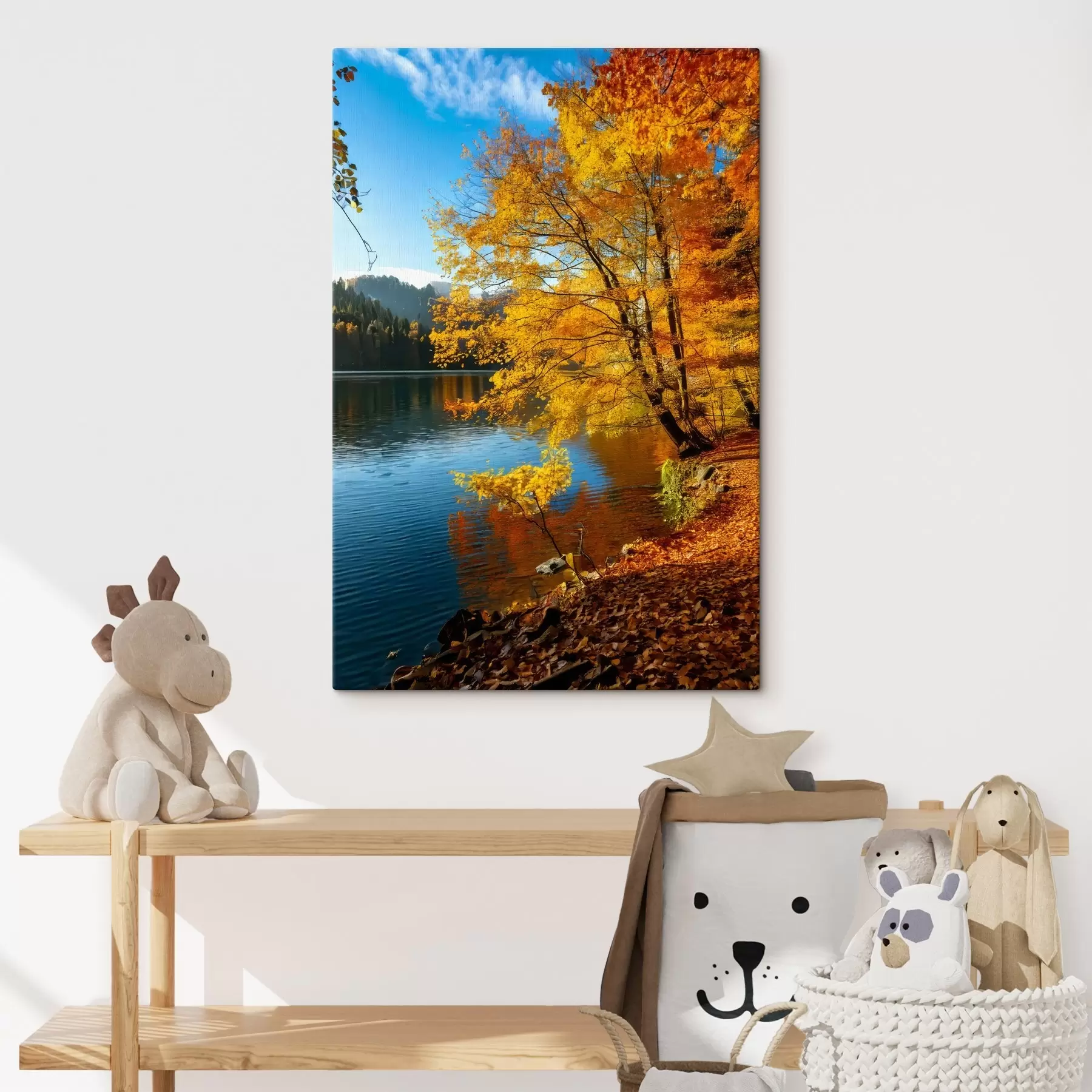 Fototapete herbstlandschaft am See s41407