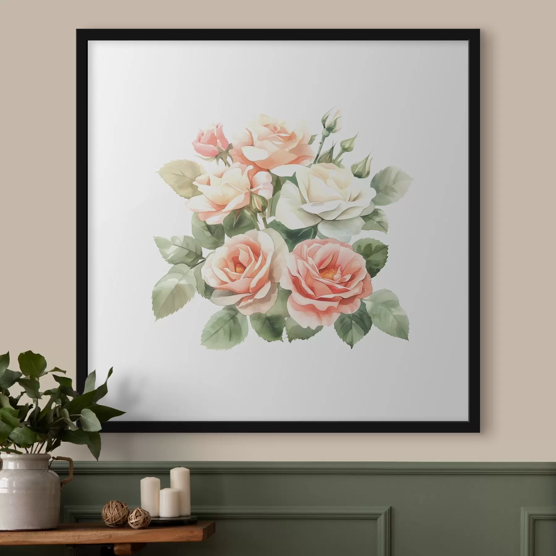 Fototapete Ein Blumenstrauß mit Blättern f38483