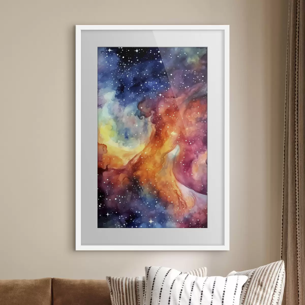 Poster Kosmischer Tanz der leuchtenden Farben f39019