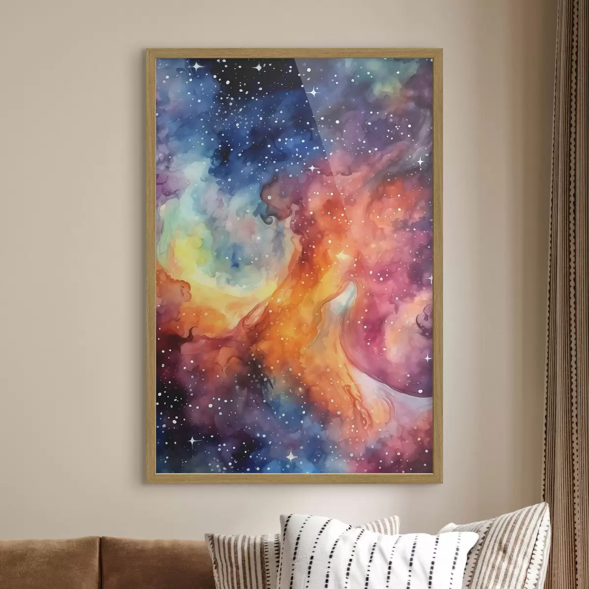 Poster Kosmischer Tanz der leuchtenden Farben f39019