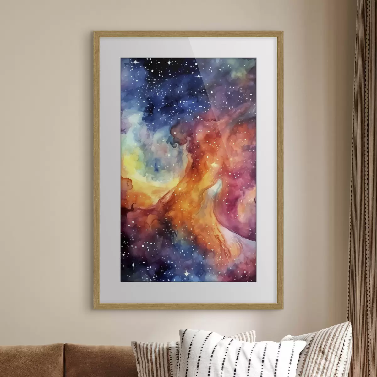 Poster Kosmischer Tanz der leuchtenden Farben f39019