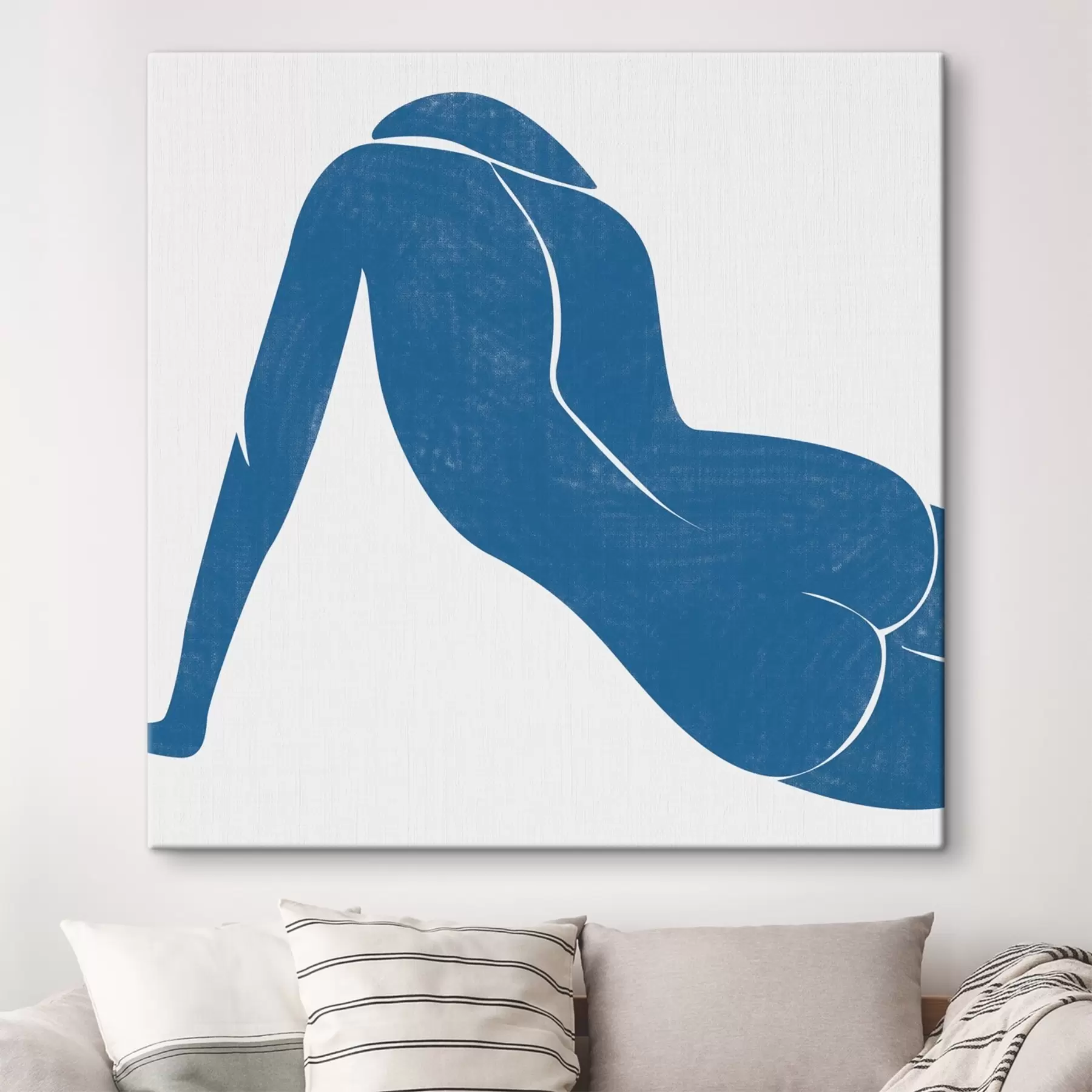 Fototapete Blaue Zeichnung einer Frau s38386