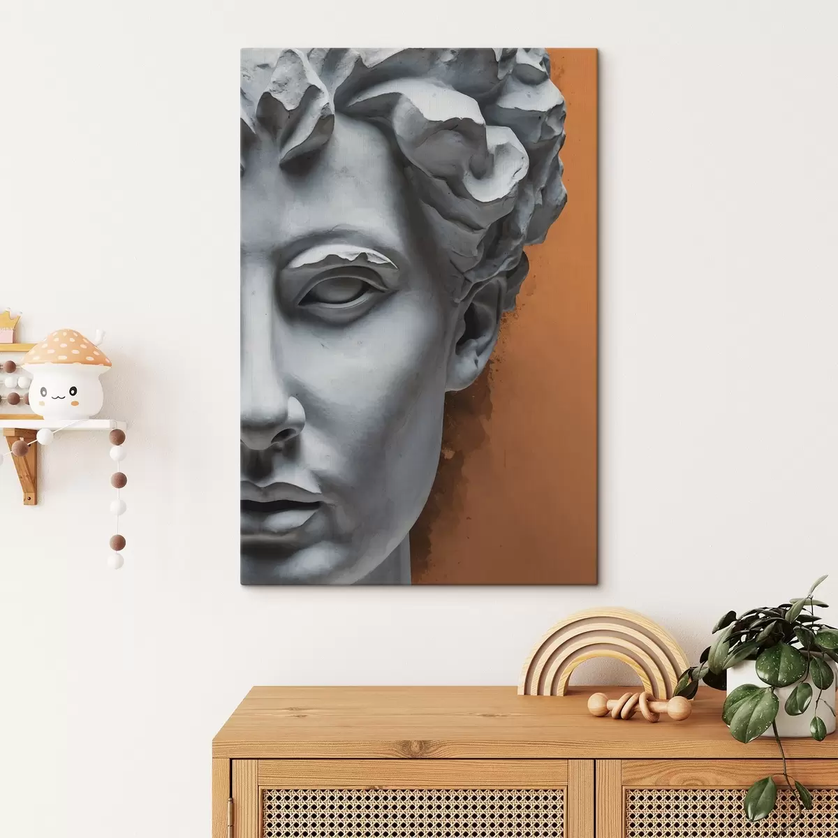 Fototapete Statue des Gesichts eines Mannes s38433