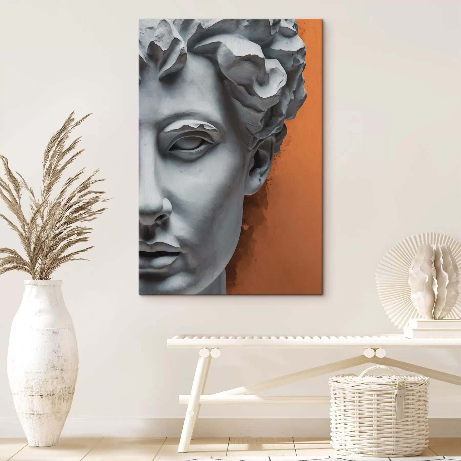 Fototapete Statue des Gesichts eines Mannes s38433