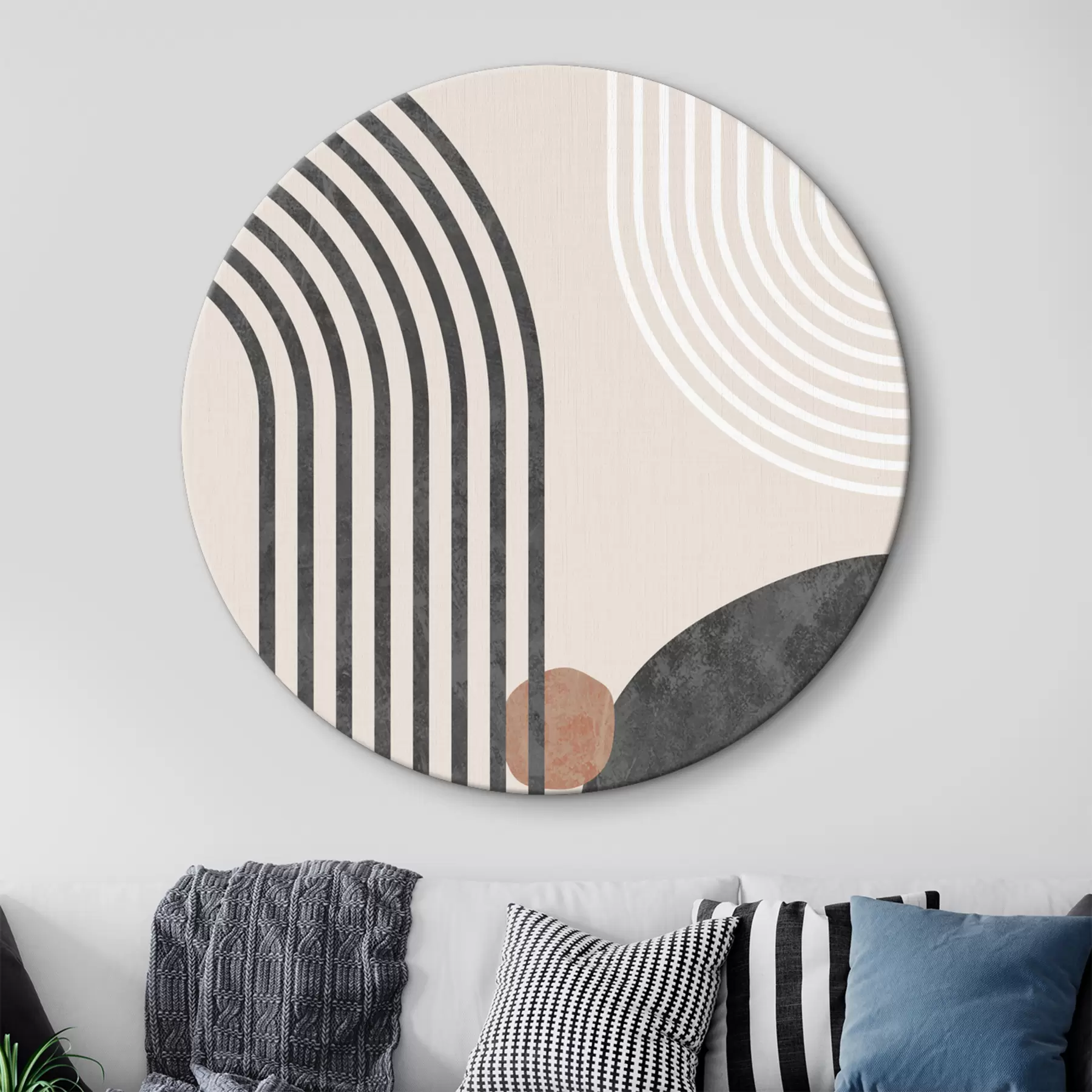 Fototapete Trendige grafische Bögen im Bohème-Stil r36493