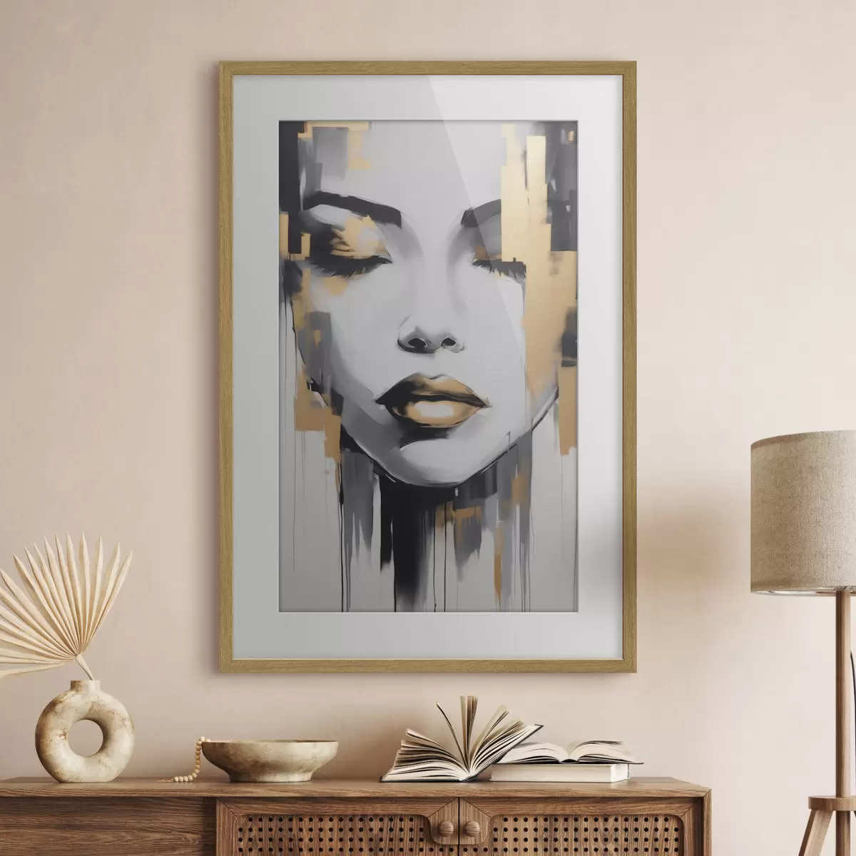 Poster Mädchen Abstraktion moderner Stil f41327