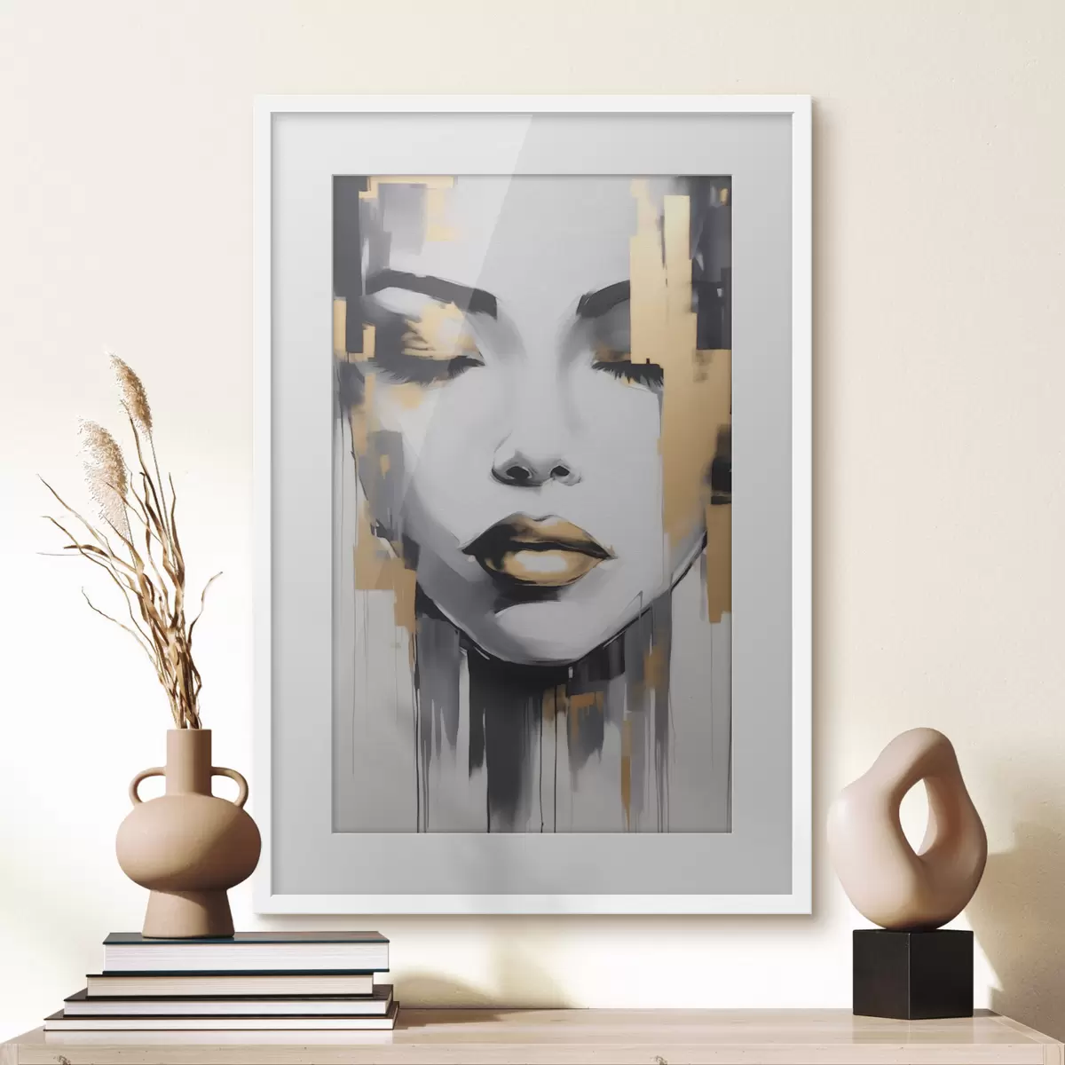 Poster Mädchen Abstraktion moderner Stil f41327