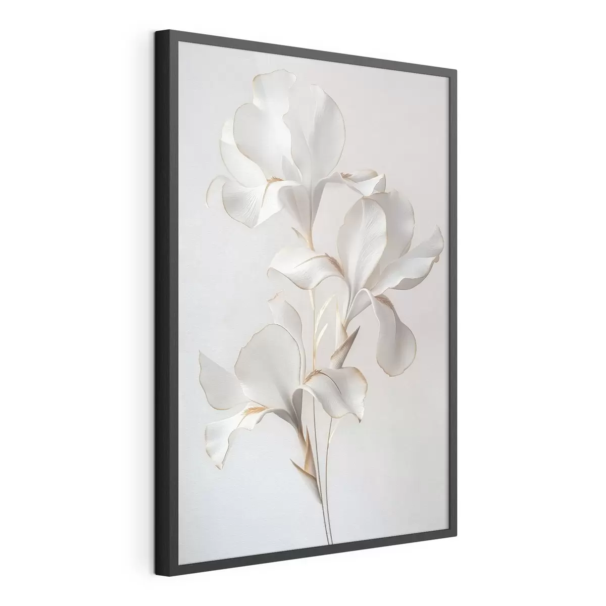 Poster weiße Blumen f41395