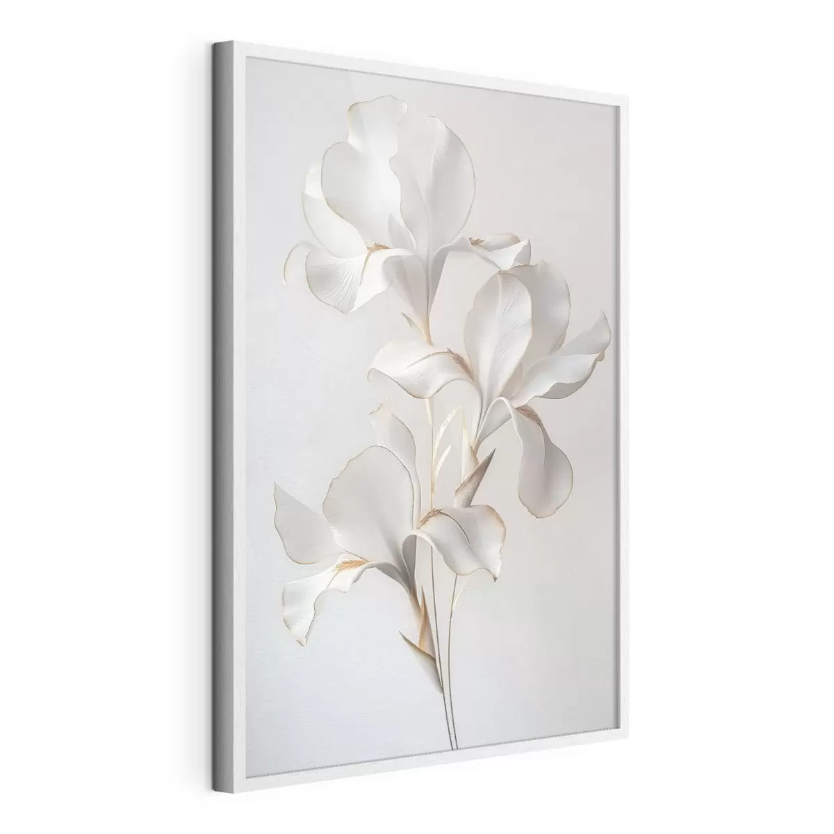 Poster weiße Blumen f41395