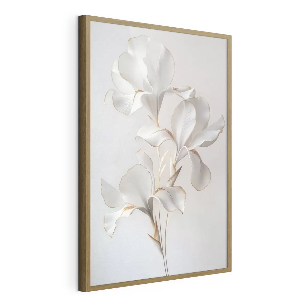 Poster weiße Blumen f41395