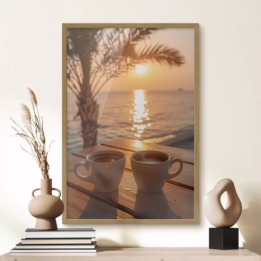 Fototapete Kaffee am Meeresufer f41431