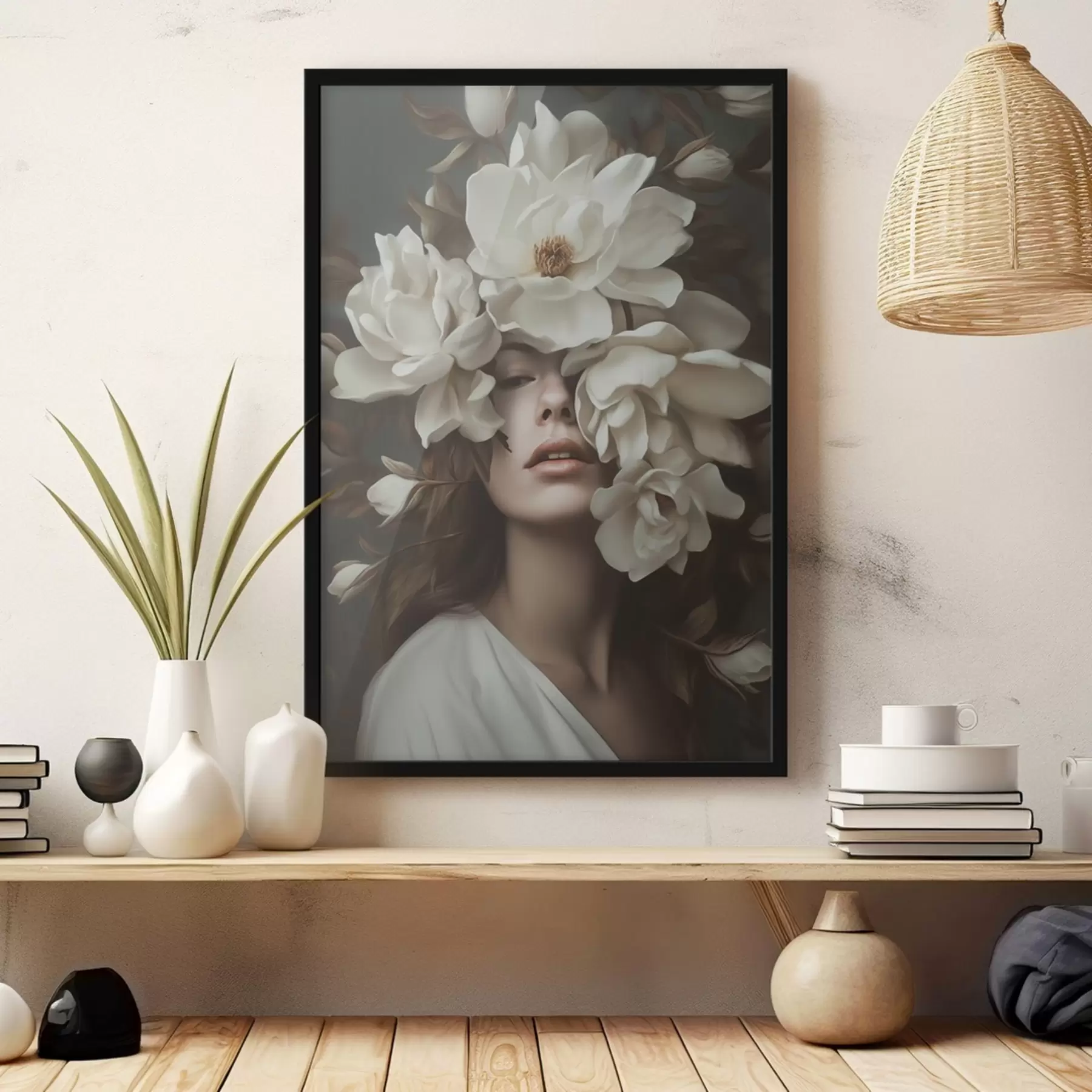 Fototapete Mädchen mit Blumen f41194