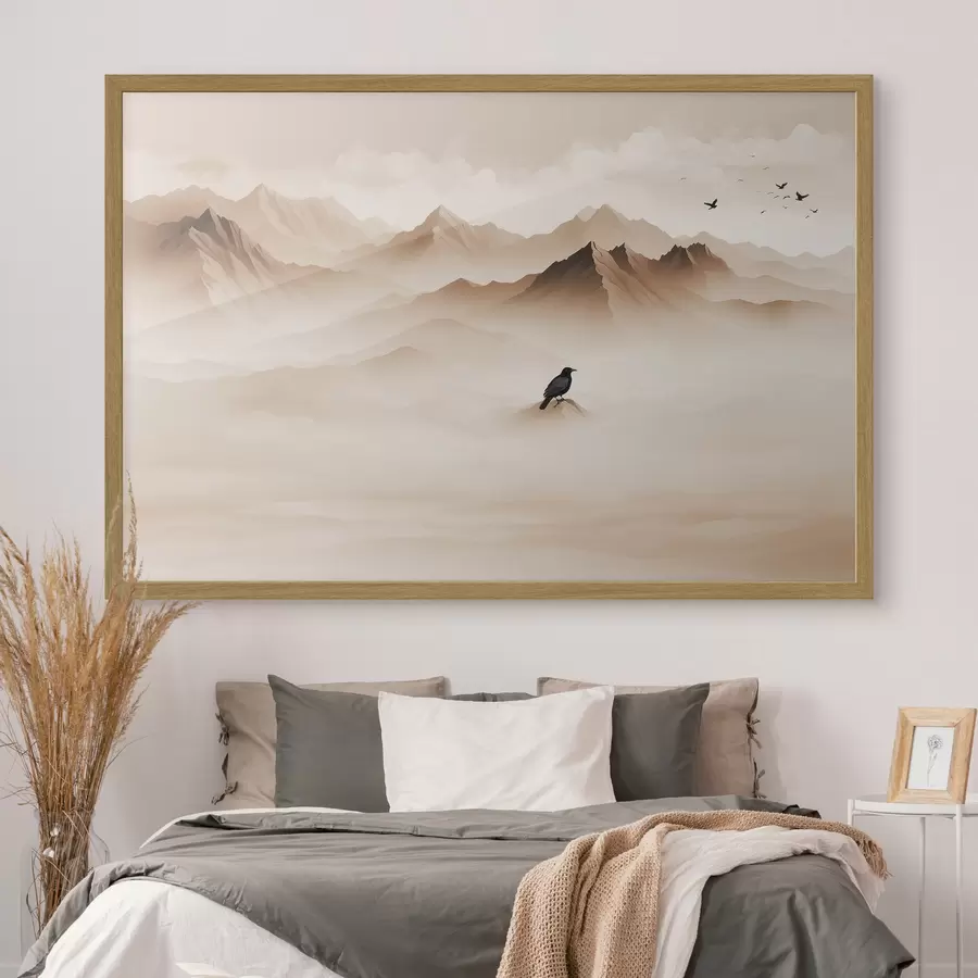 Fototapete Berge im Nebel in Vektorgrafik f41295