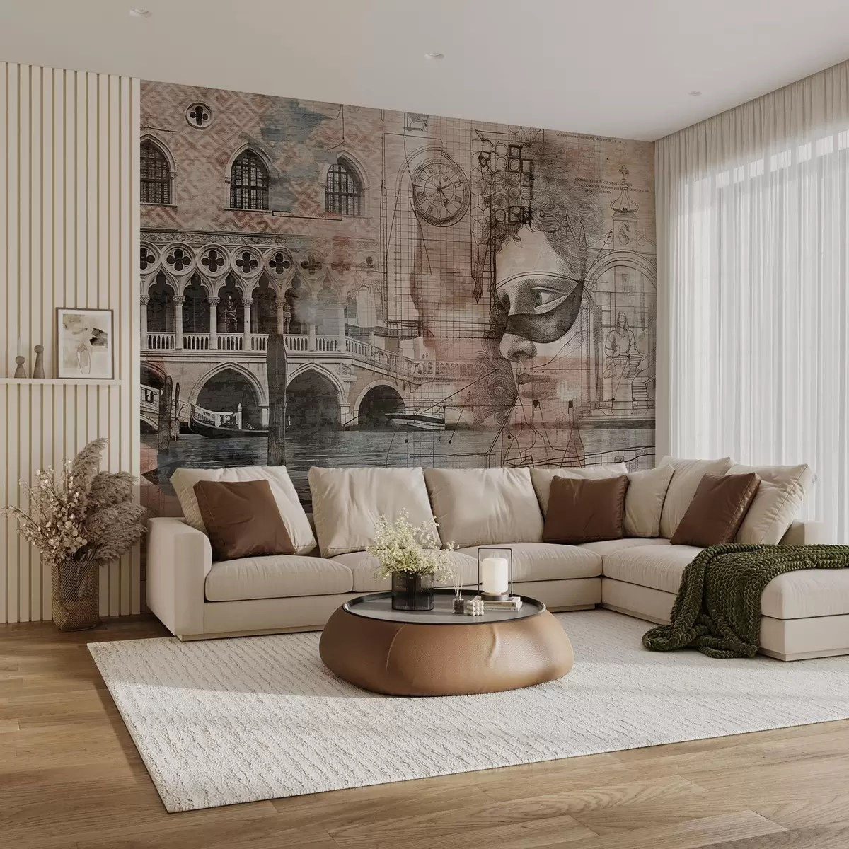Fototapete Venezianische Architektur und künstlerische Ausdrucksformen w00873