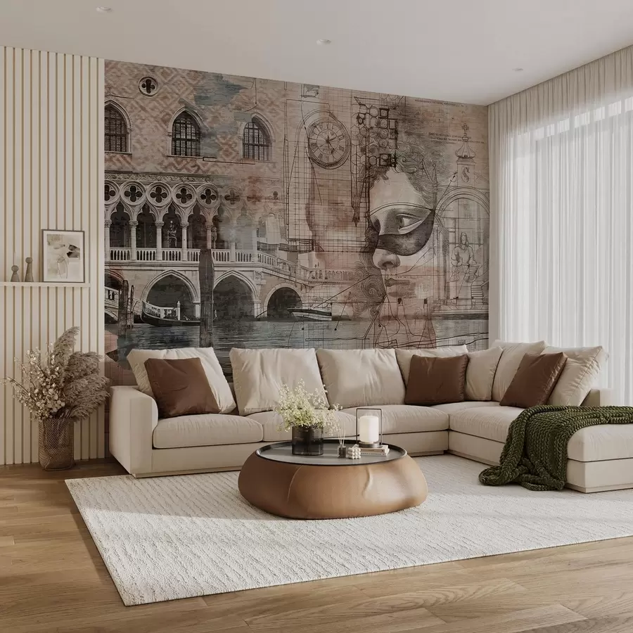 Fototapete Venezianische Architektur und künstlerische Ausdrucksformen w00873