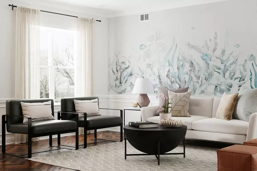 Fototapete Unterwasser-Ruhe in sanften Farbtönen w00881v1