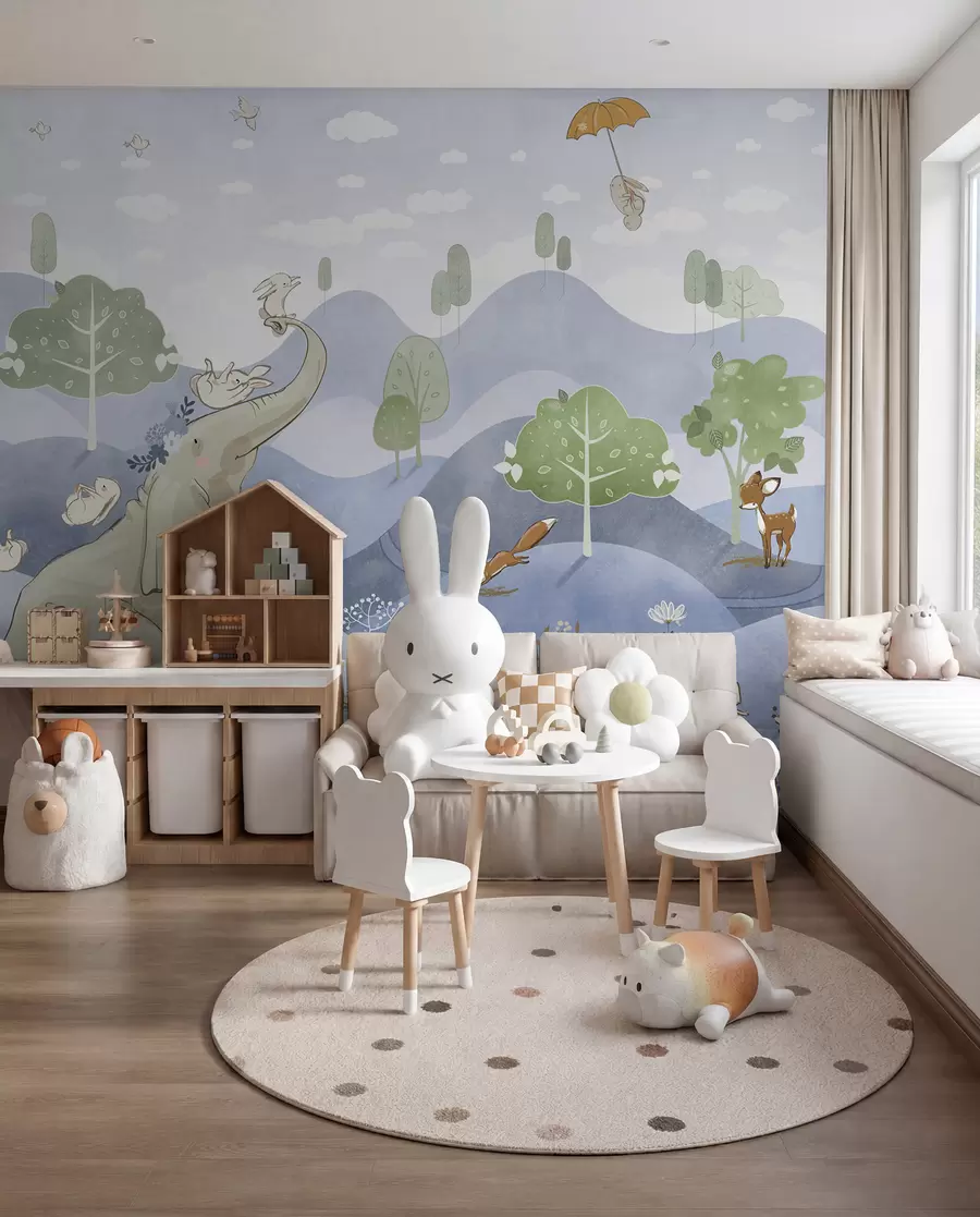 Fototapete Waldmärchen in Blau u98695v1