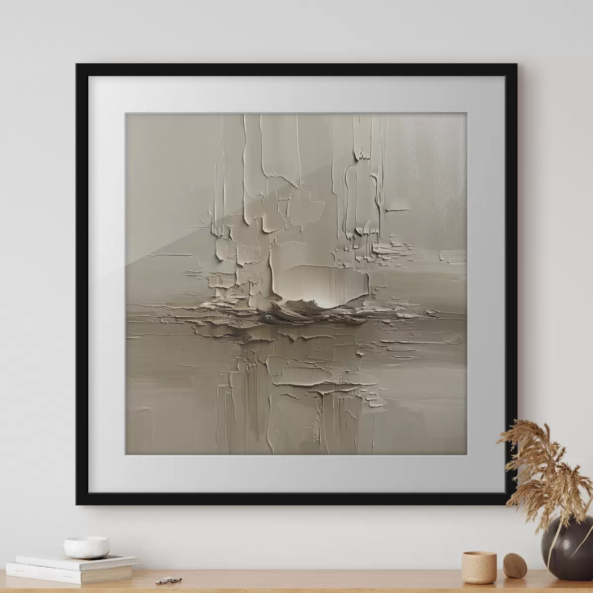 Poster Horizont in Graubraun f41356