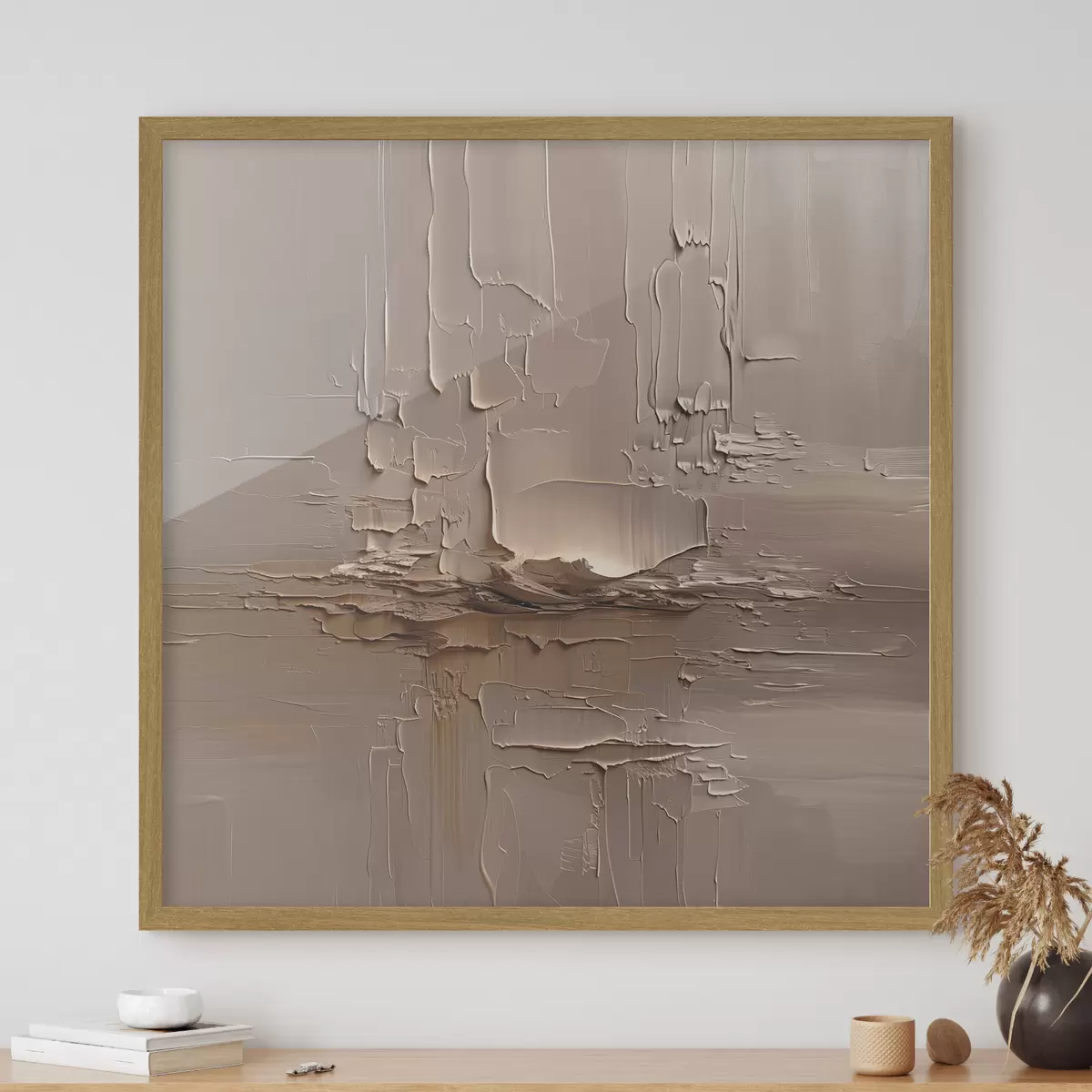Poster Horizont in Graubraun f41356