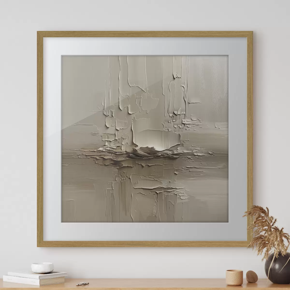 Poster Horizont in Graubraun f41356