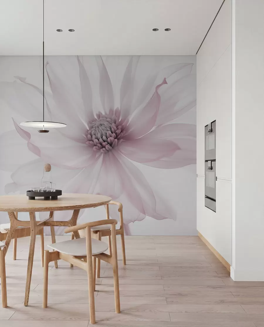 Fototapete Zarte rosa Blume auf hellem Hintergrund w02077v2