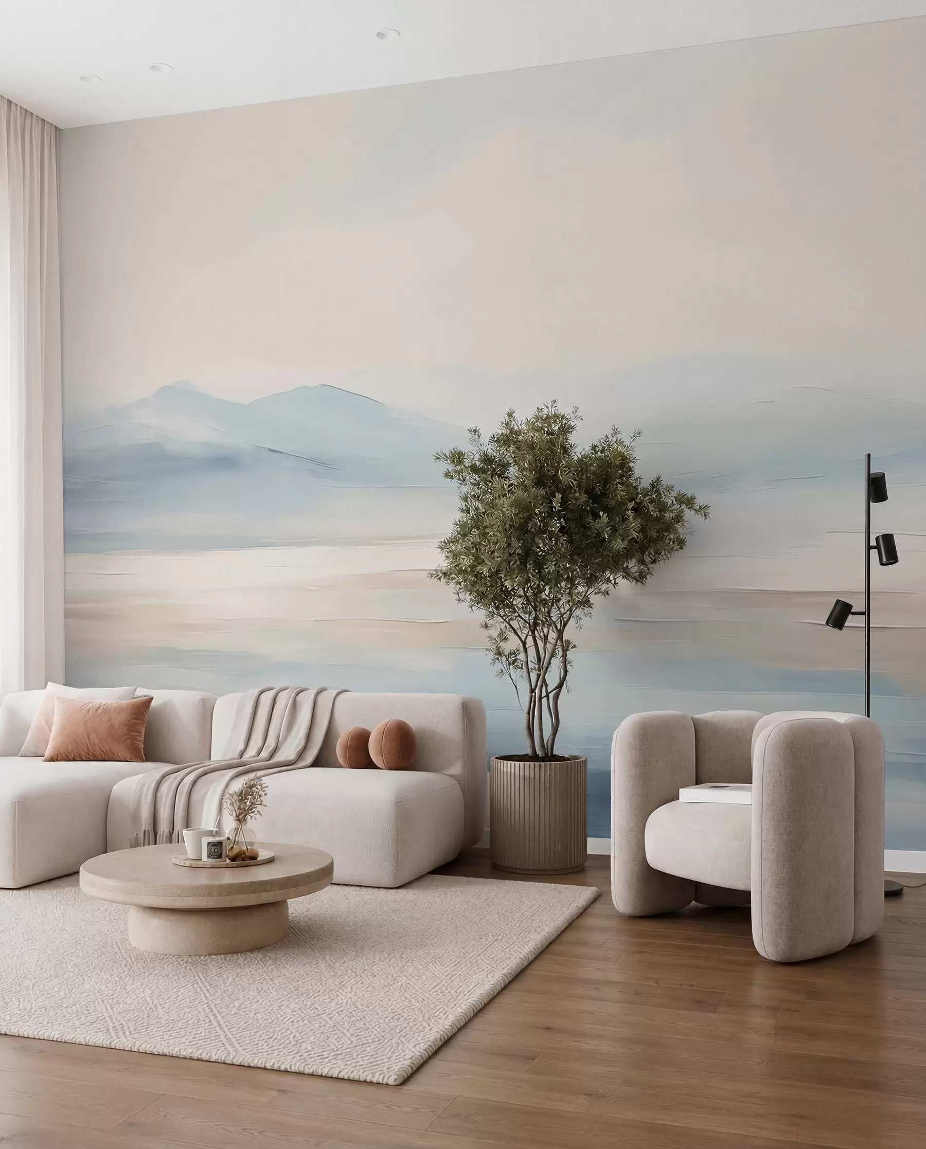 Fototapete Gemalte Aquarelllandschaft w02113