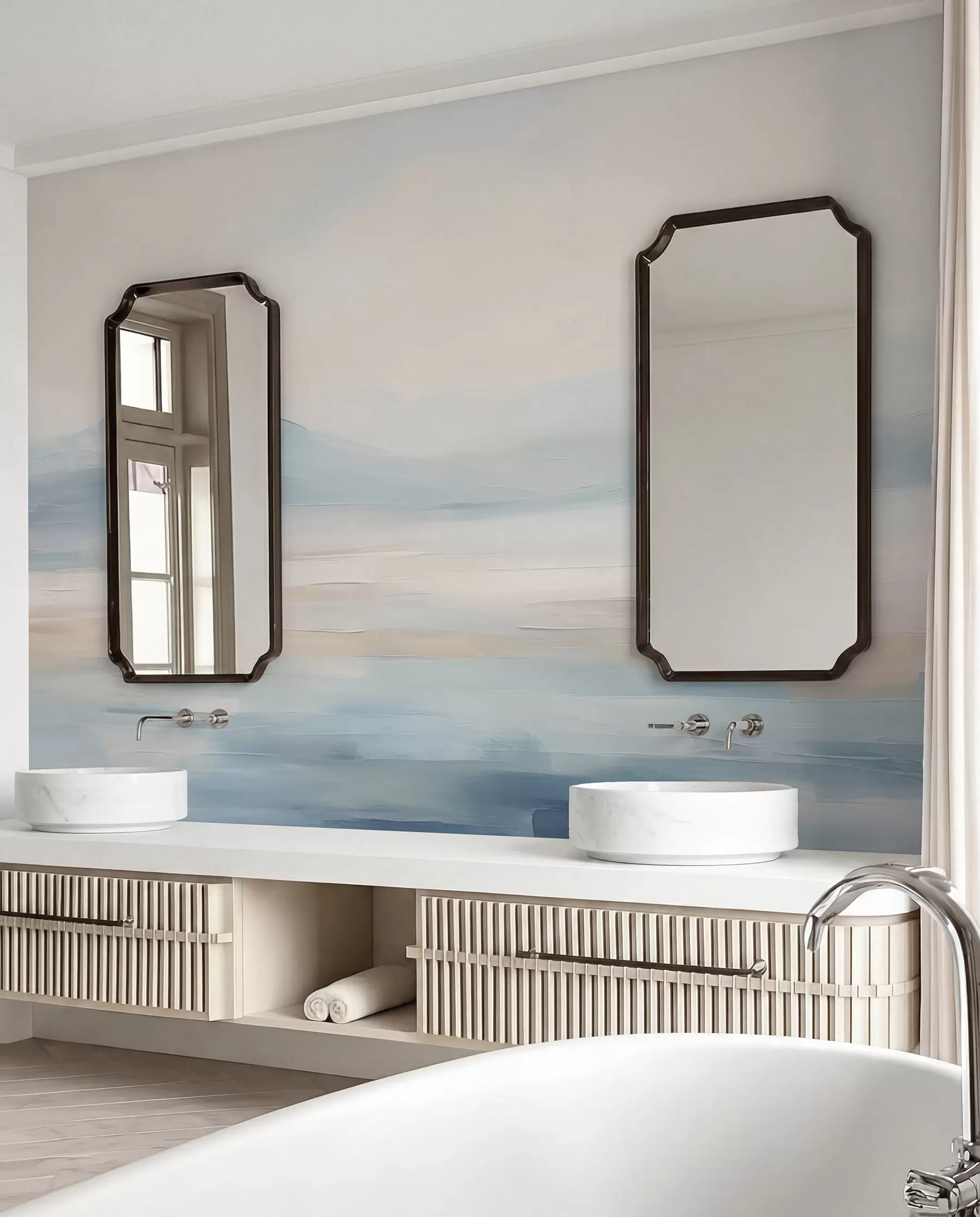 Fototapete Gemalte Aquarelllandschaft w02113