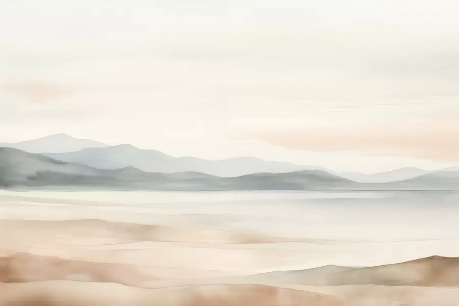 Fototapete Gemalte Aquarelllandschaft w02117