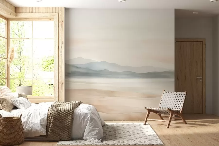 Fototapete Gemalte Aquarelllandschaft w02117