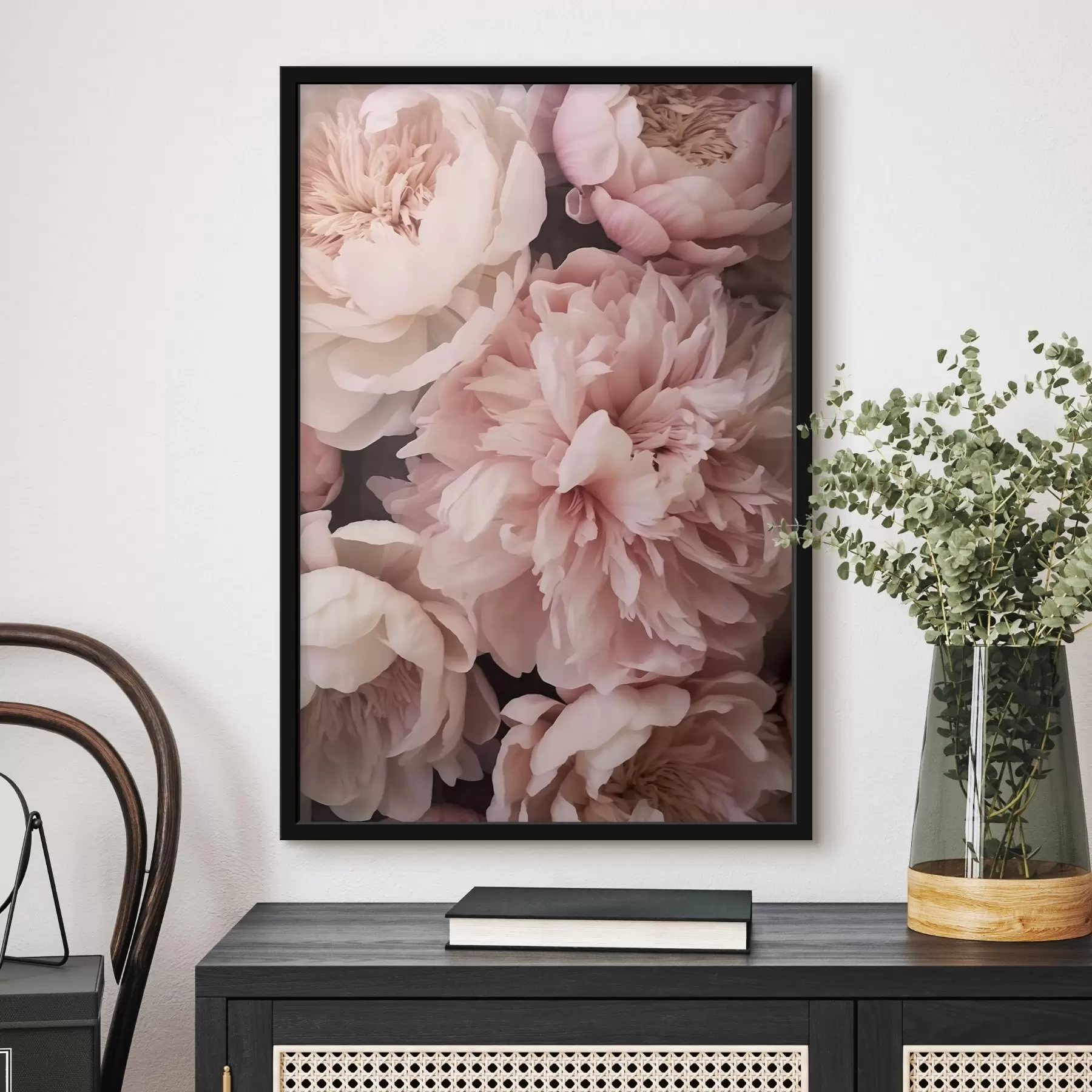 Fototapete Zartrosa Pfingstrosen f41489