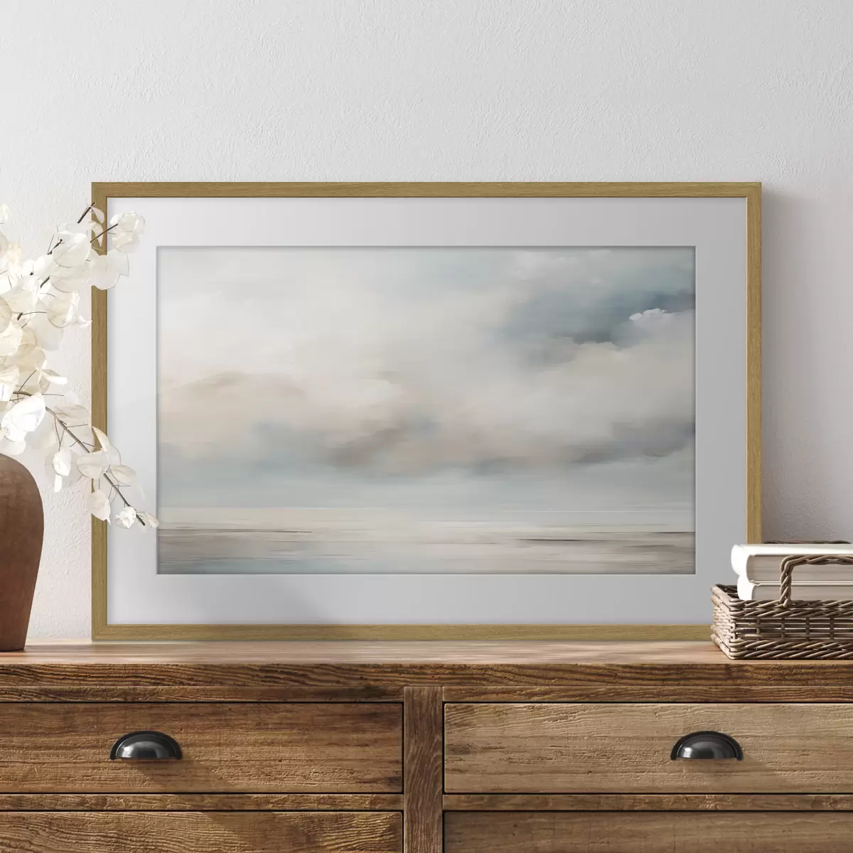 Poster Meer und Wolken Aquarell f41602