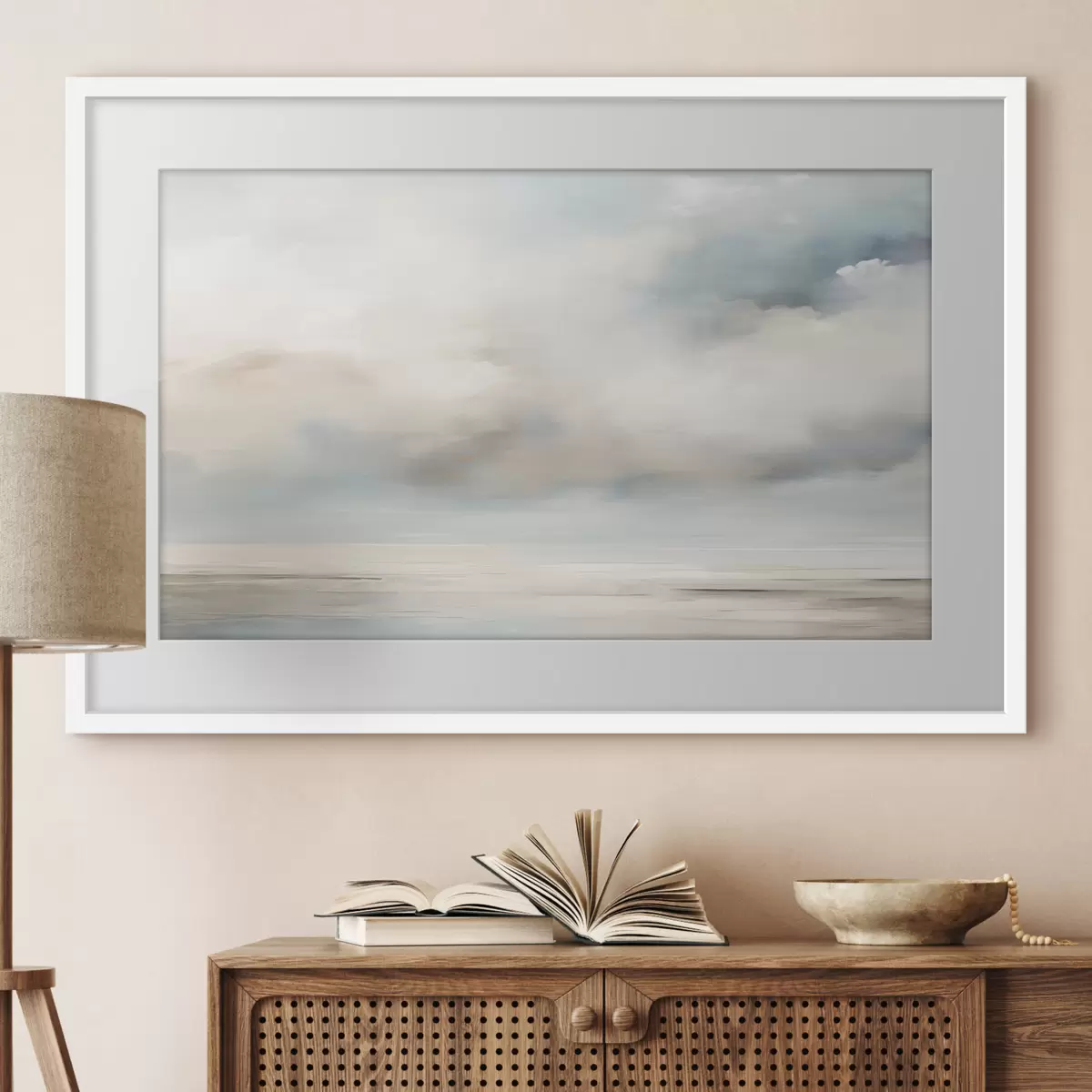 Poster Meer und Wolken Aquarell f41602