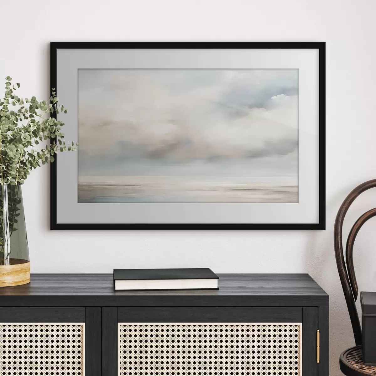 Poster Meer und Wolken Aquarell f41602
