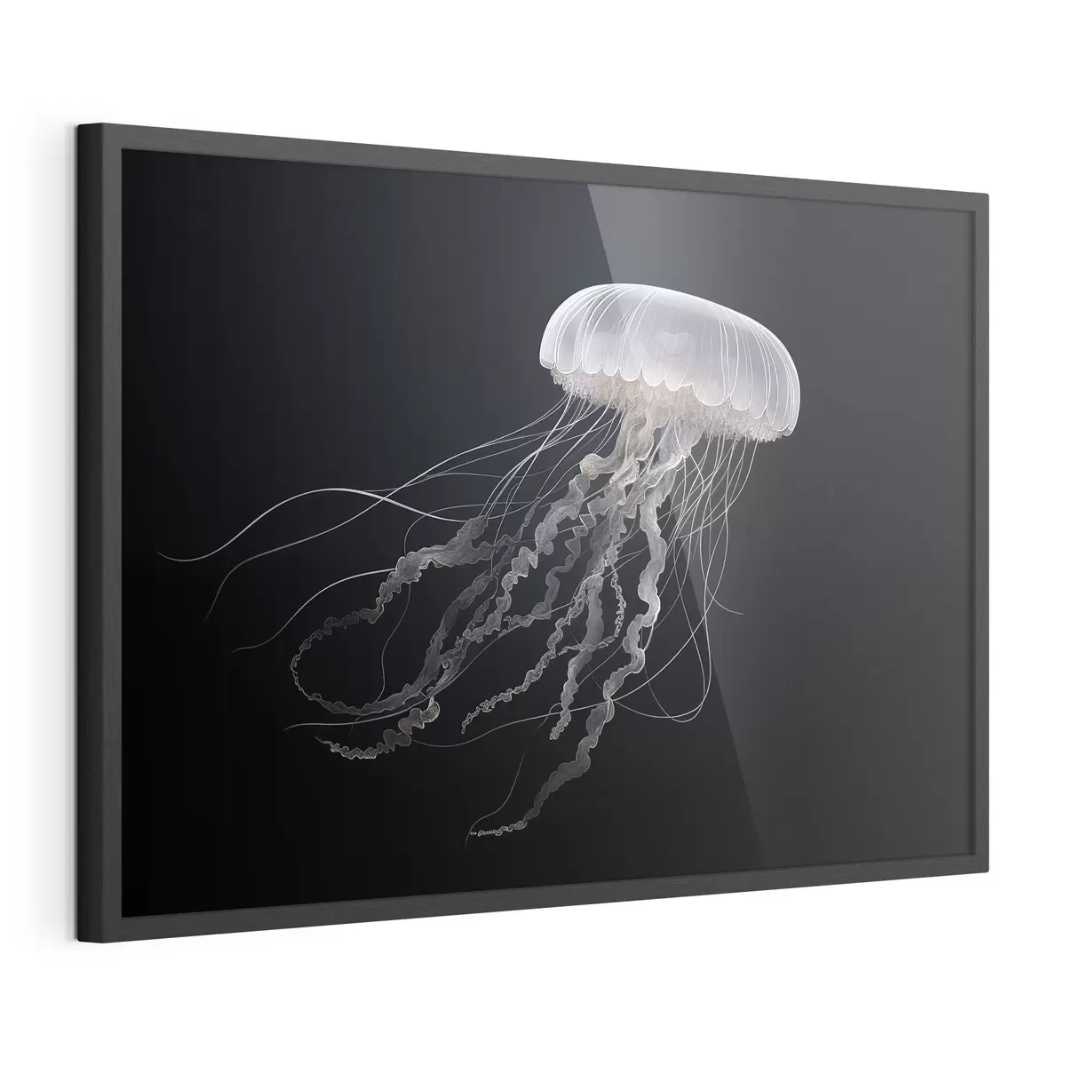Poster Magische Qualle auf dunklem Hintergrund f41606