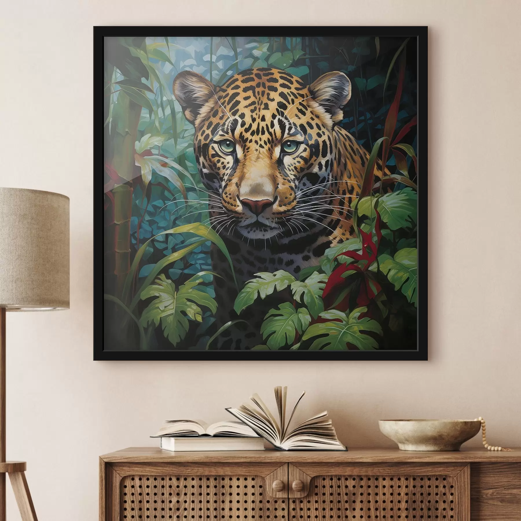 Fototapete Leopard im Dickicht f41566