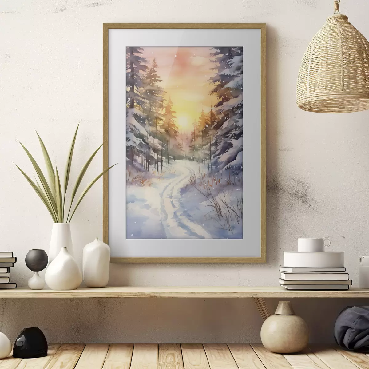 Poster Wald und Pause f41640