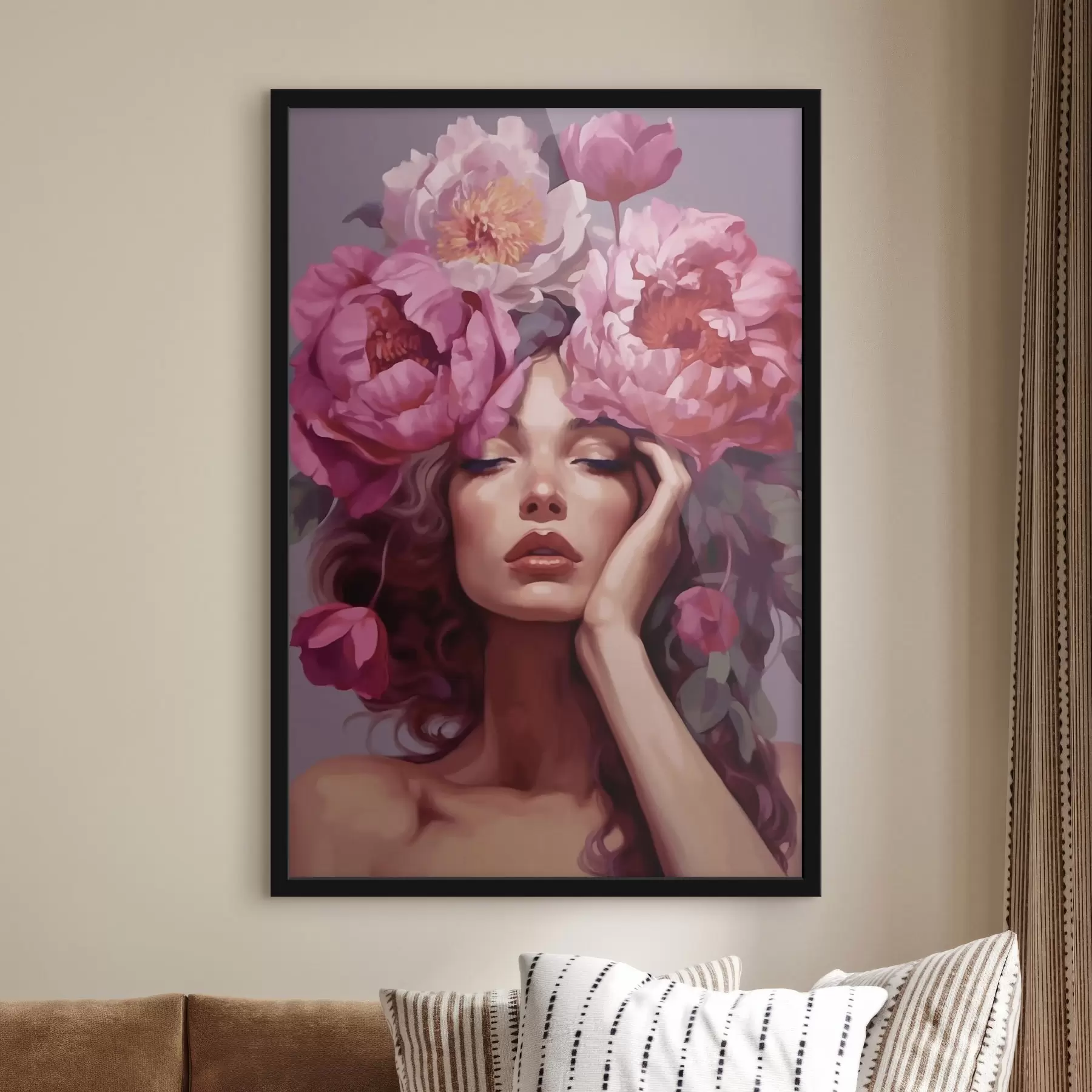 Fototapete Mädchen mit Blumen im Haar f41682