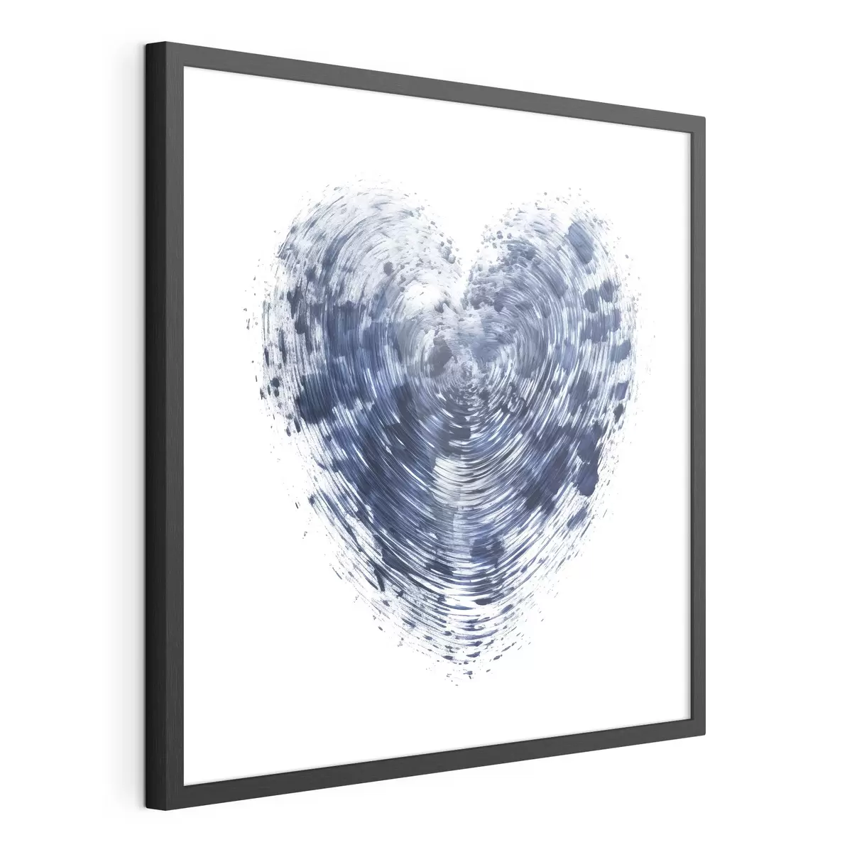 Poster Blaues strukturiertes Herz f41707