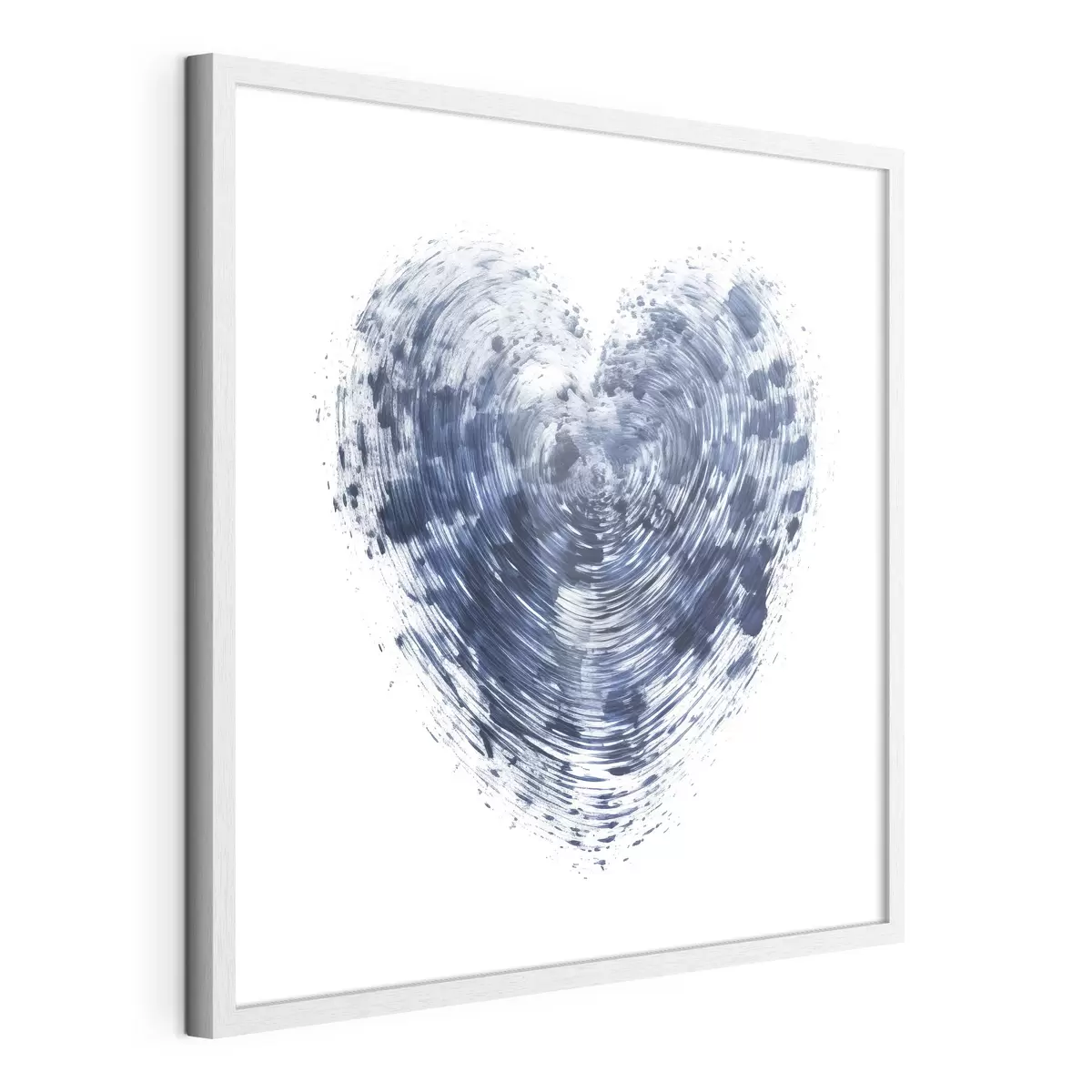 Poster Blaues strukturiertes Herz f41707