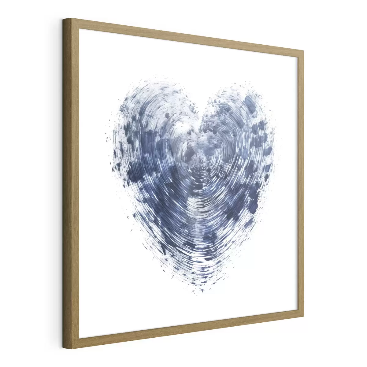 Poster Blaues strukturiertes Herz f41707