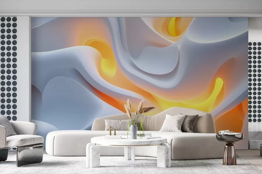 Fototapete Abstrakte urbane Wellen mit simuliertem Innenglühen w02249