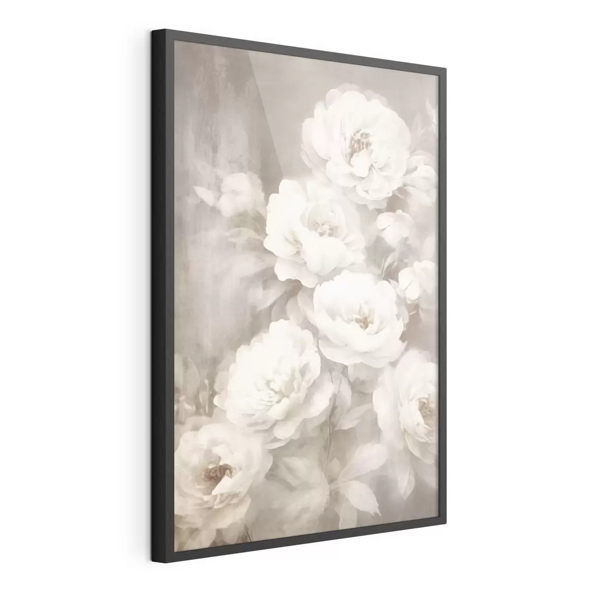 Poster Weiße Vintage-Blumen f41687