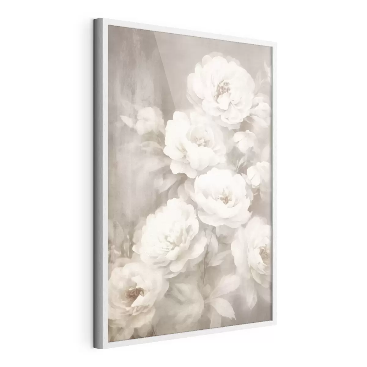 Poster Weiße Vintage-Blumen f41687