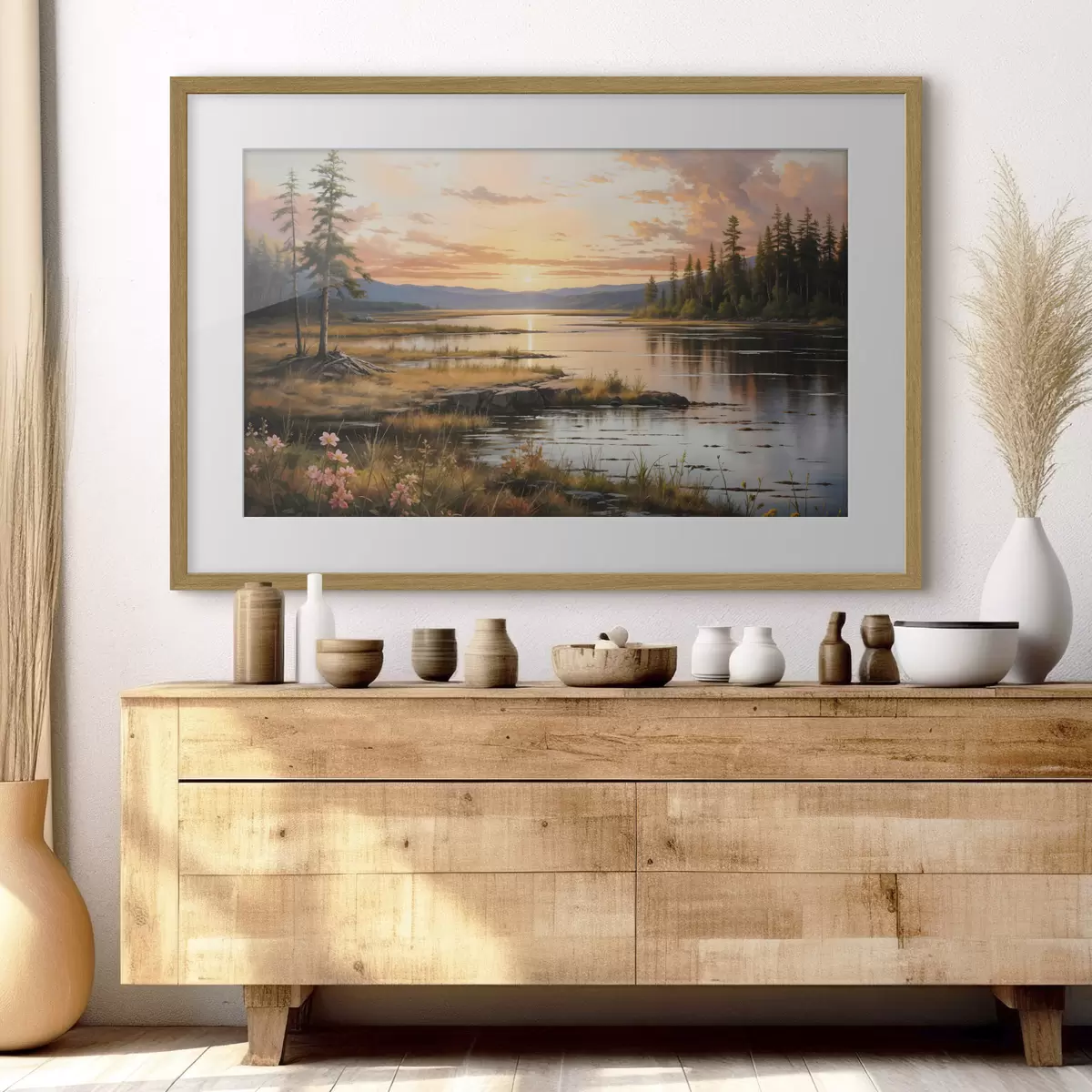 Poster Letztes Licht am See f41733