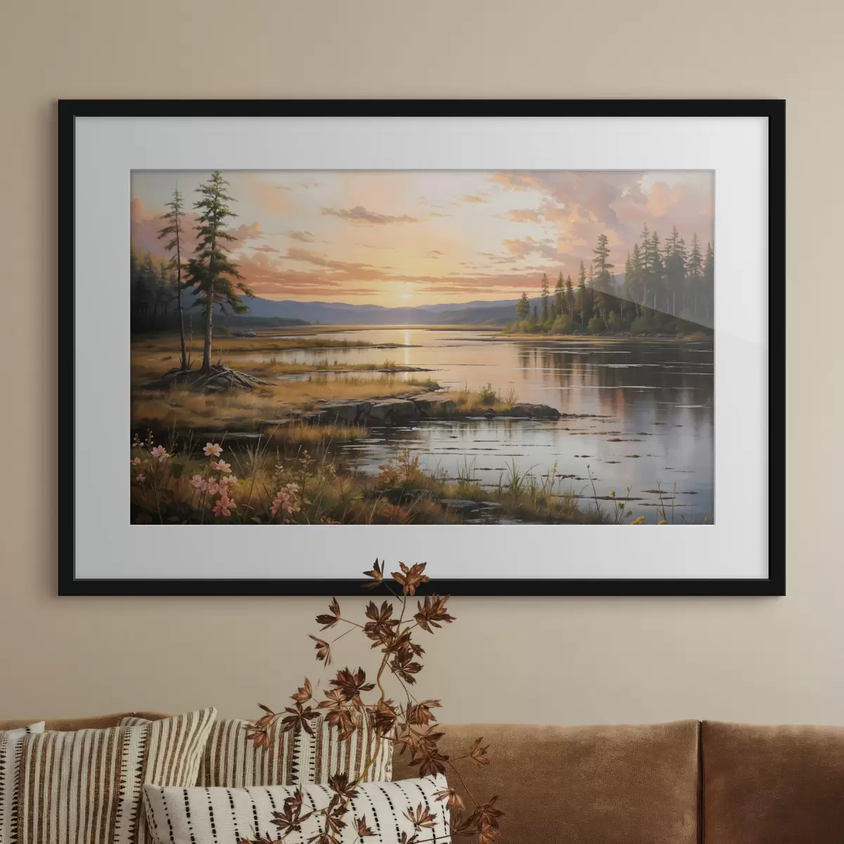 Poster Letztes Licht am See f41733