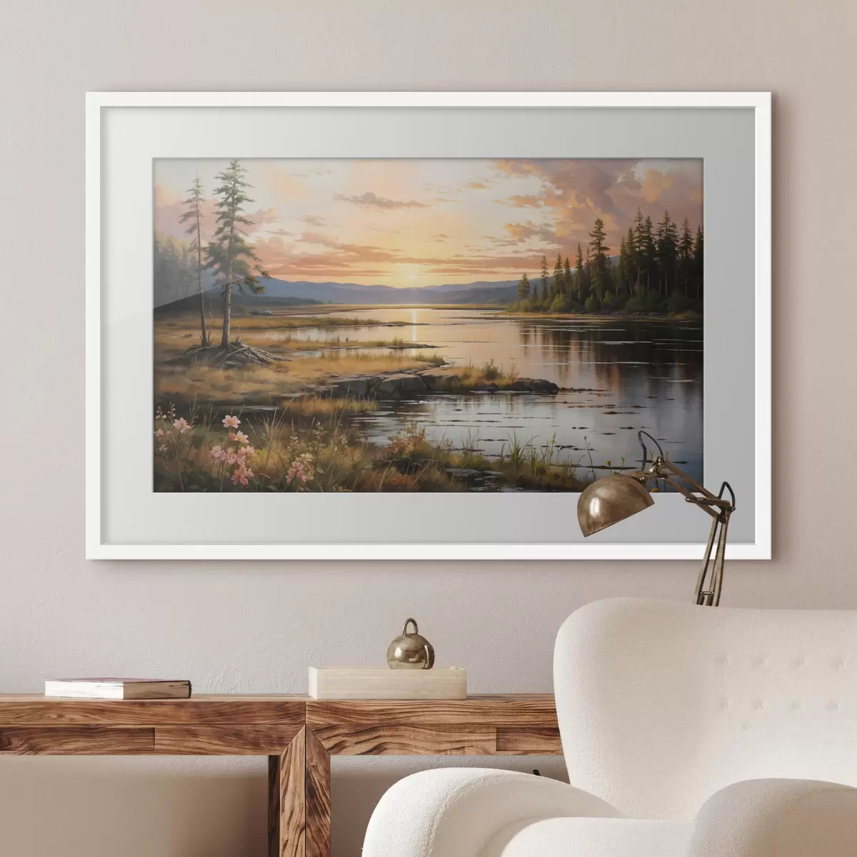 Poster Letztes Licht am See f41733