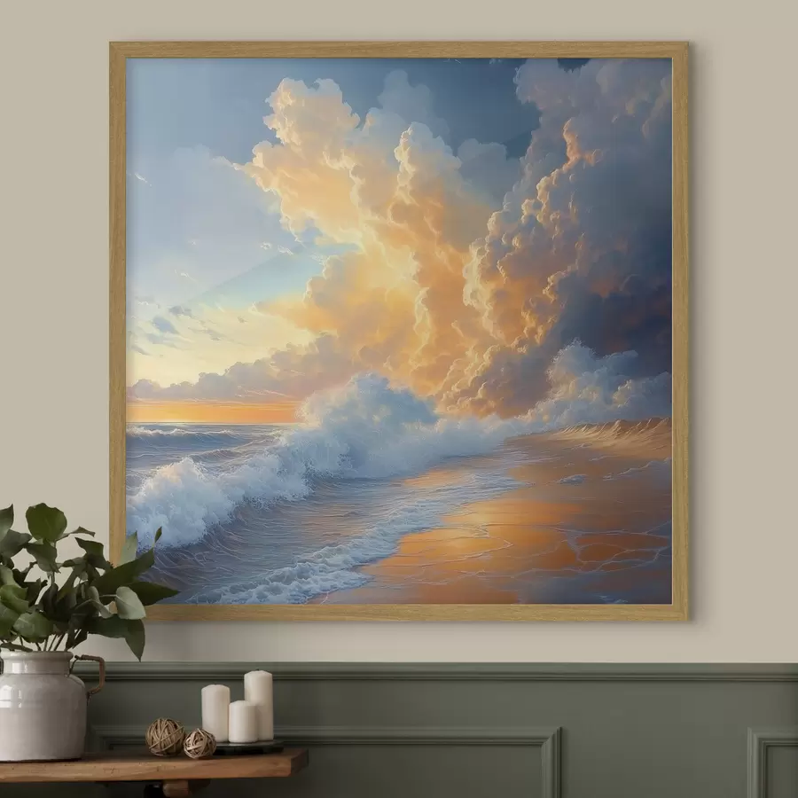 Fototapete Morgendämmerung auf dem Meer f41757