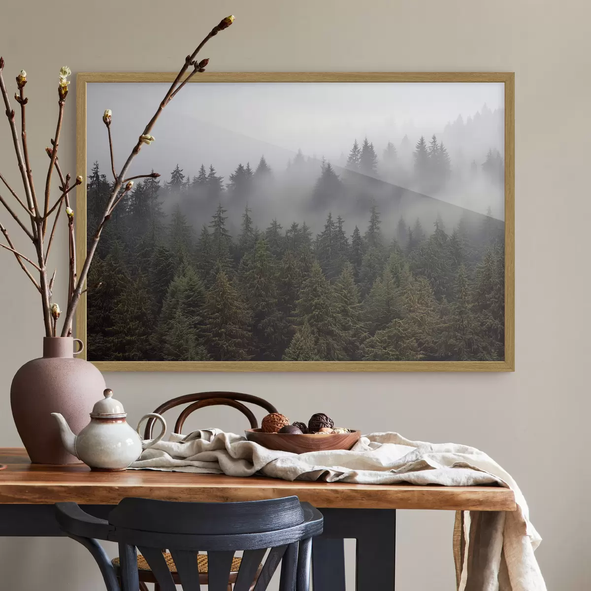 Poster Wald im Nebel f41839